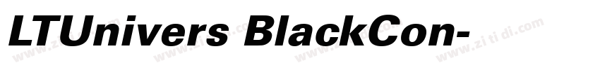 LTUnivers BlackCon字体转换